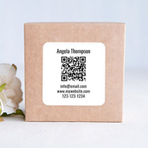 Weißer Geschäft- QR-Code Custom Basic