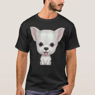 Weißer, glatter Coat Chihuahua T-Shirt