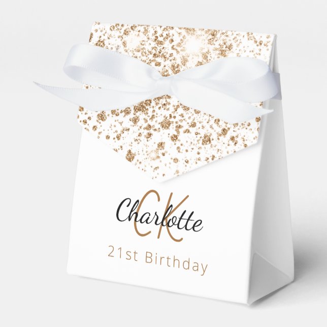 Weißer Glitzer Geschenkschachtel (Vorderseite)