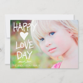 Weißer glücklicher TagesValentine der Liebe-311 Feiertagskarte