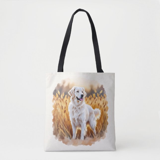 Weißer Golden Retriever Hund (Vorderseite)