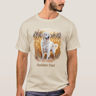Weißer Golden Retriever Hund T-Shirt