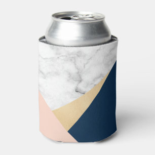 Weißer, goldfarbener, pfirsichblauer Marmorblock Dosenkühler
