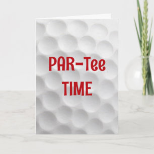Weißer Golfball mit gedämpftem Design zum Geburtst Karte