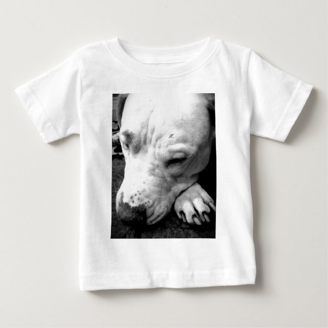 Weißer Grubenbull Baby T-shirt (Vorderseite)