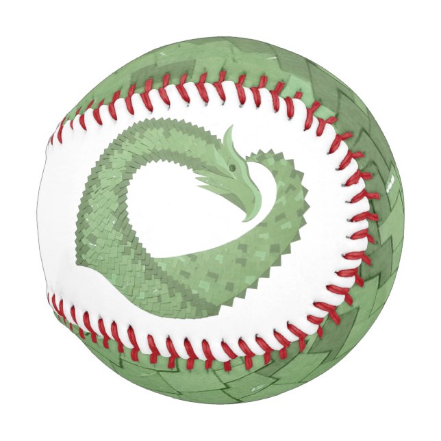 Weißer Grüner Herzdrache Baseball (Vorne Rechts)