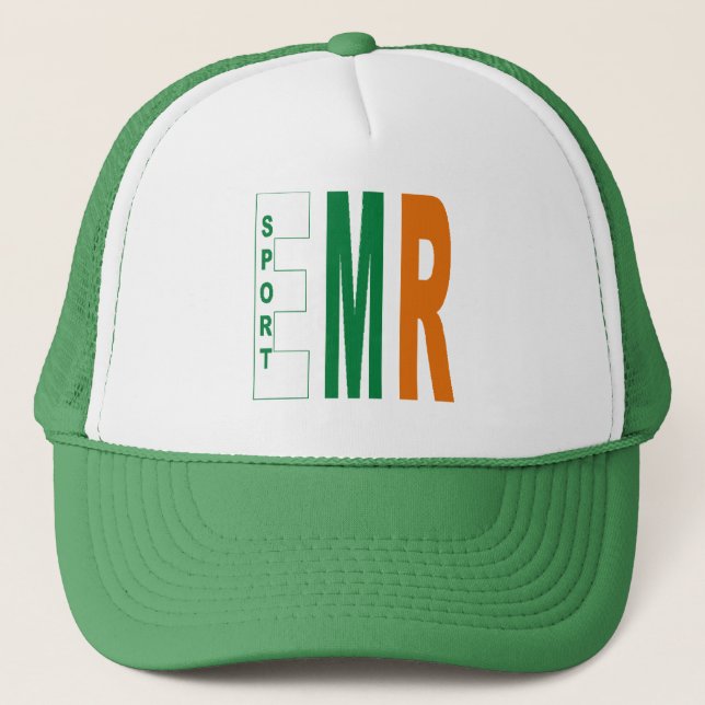 Weißer/grüner Trucker-Hut EMILIE ROMAGNA SPORT Truckerkappe (Vorderseite)
