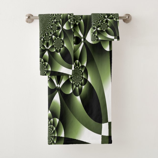 Weißer Grünwaldleaf Badhandtuch Set (Insitu)