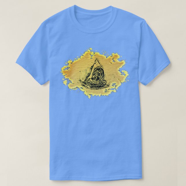 Weißer Hai bunter Hai Raubhaie T-Shirt (Design vorne)
