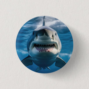 Weißer Hai Button