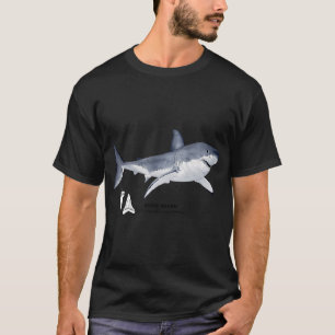 WEIßER HAI-Carcharodon carcharias (Name und Zähne T-Shirt