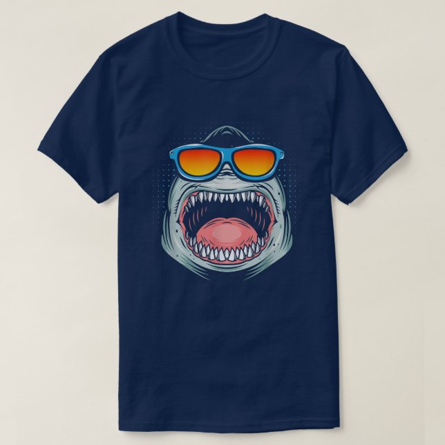 Weißer Hai Fisch Hai Sonnenhai T-Shirt (Design vorne)