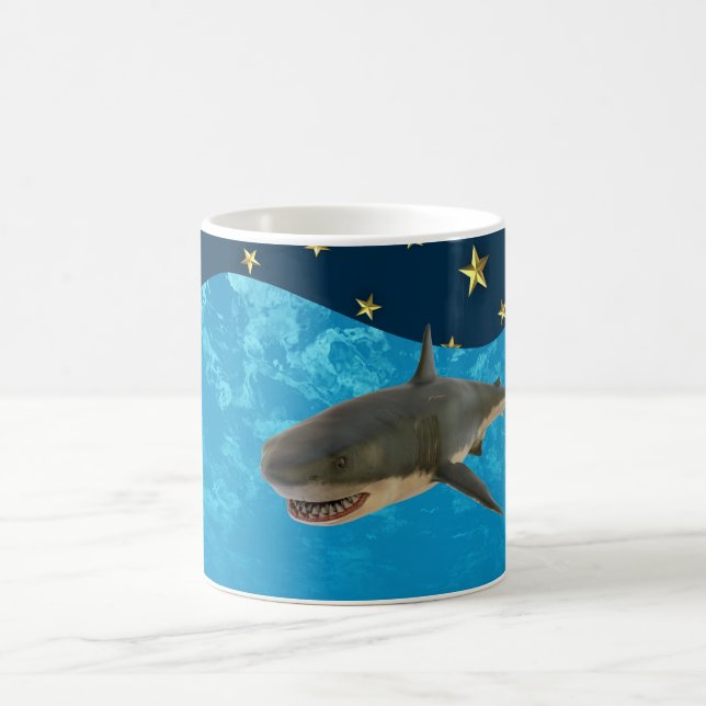 Weißer Hai Kaffeetasse (Mittel)