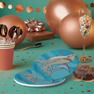 Weißer Hai Pappteller