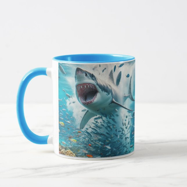 Weißer Hai Tasse (Links)