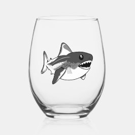 Weißer Hai Weinglas Ohne Stiel