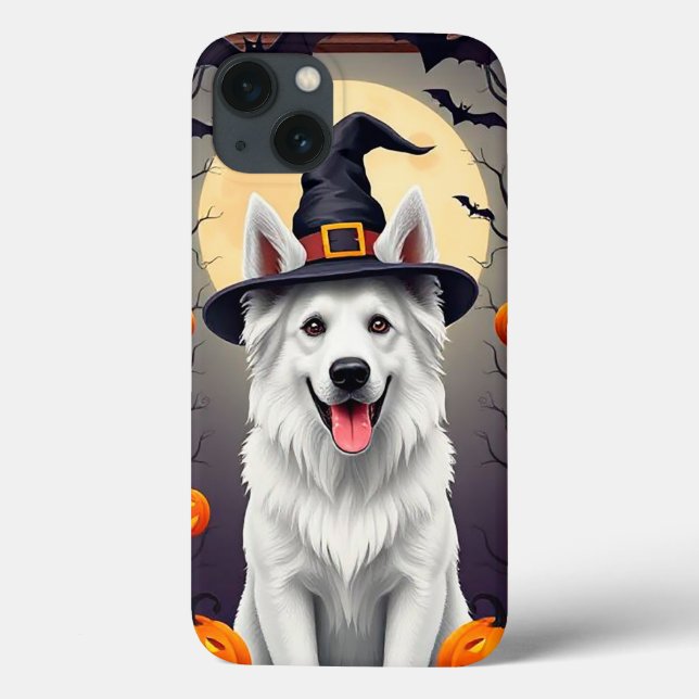 Weißer Halloween Hund Case-Mate iPhone Hülle (Rückseite)