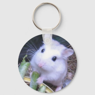 Weißer Hamster Schlüsselanhänger