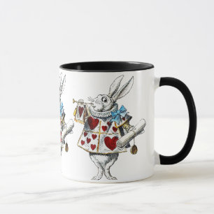 Weißer Hase Alice im Wunderland Herzhase Tasse