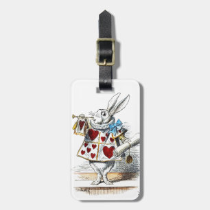 Weißer Hase Alice Wunderland Hase der Herzen Gepäckanhänger
