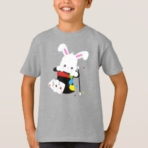 Weißer Hase, Kaninchen, Zaubertrick, Zauberstab, H T-Shirt