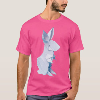 Weißer Hase Origami T-Shirt