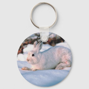 Weißer Hase Schlüsselanhänger