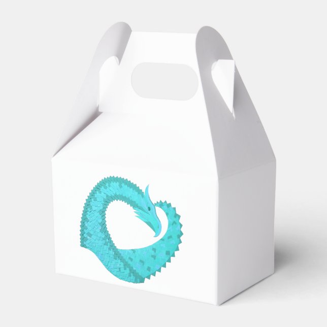 Weißer Herzdrache Geschenkschachtel (Vorderseite)