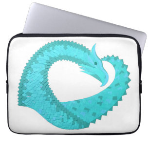 Weißer Herzdrache Laptopschutzhülle