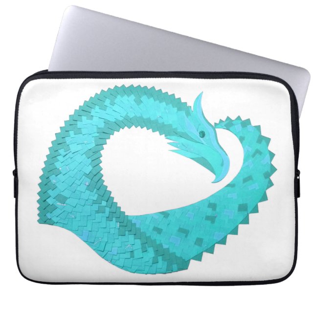 Weißer Herzdrache Laptopschutzhülle (Vorderseite)
