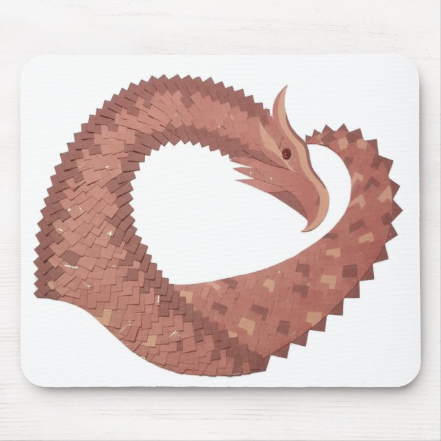 Weißer Herzdrache Mousepad (Vorne)