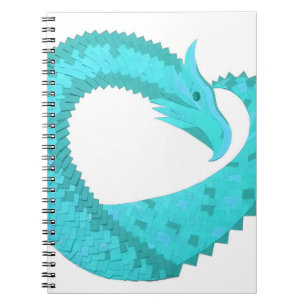 Weißer Herzdrache Notizblock