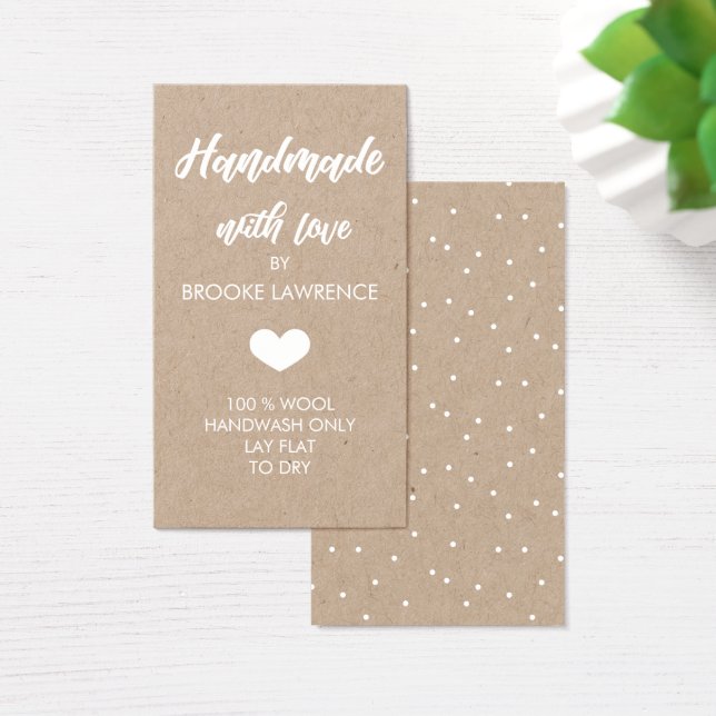 Weißer Herzgriff mit Liebe-Kraft-Papier (Schreibtisch)