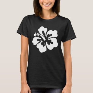 Weißer Hibiskus T-Shirt