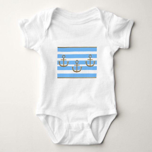 weißer Hintergrund Baby Strampler (Vorderseite)