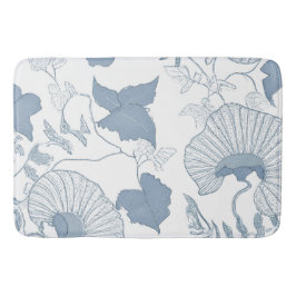 Weißer Hintergrund Delikatesse Blau Japanische Blu Badematte