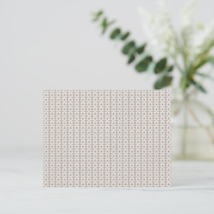 weißer Hintergrund mit braunem Muster Postkarte