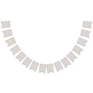 weißer Hintergrund mit braunem Muster Wimpelkette