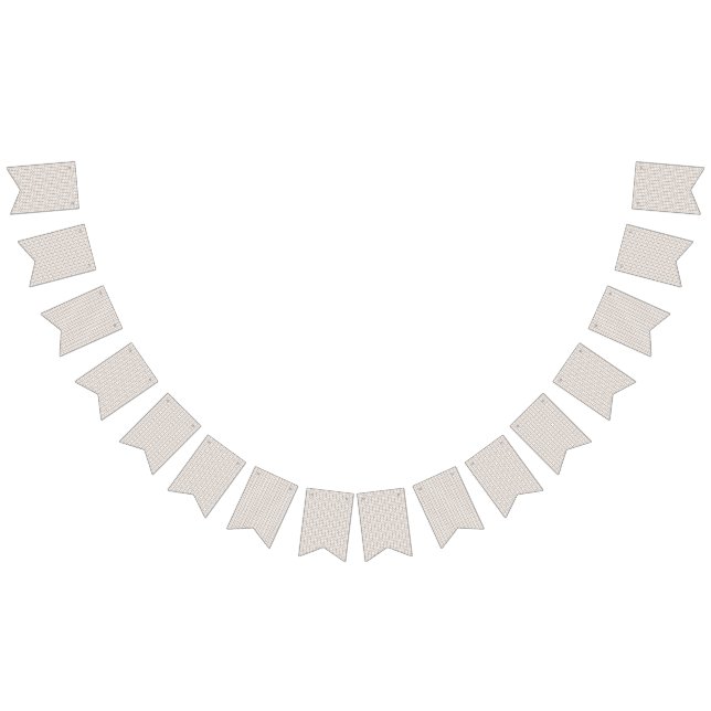 weißer Hintergrund mit braunem Muster Wimpelkette (Alle)