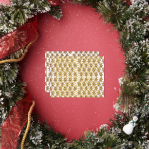 weißer Hintergrund mit braunen Blume Folien Feiertagspostkarte