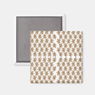 weißer Hintergrund mit braunen Blume Magnet