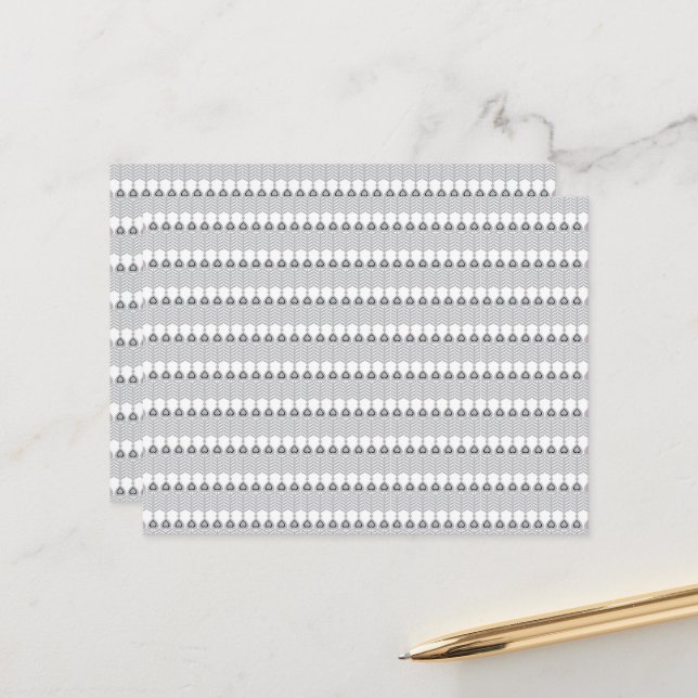 weißer Hintergrund mit Kreismuster Postkarte (Vorderseite/Rückseite Beispiel)