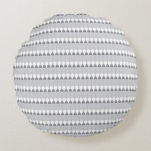 weißer Hintergrund mit Kreismuster Rundes Kissen