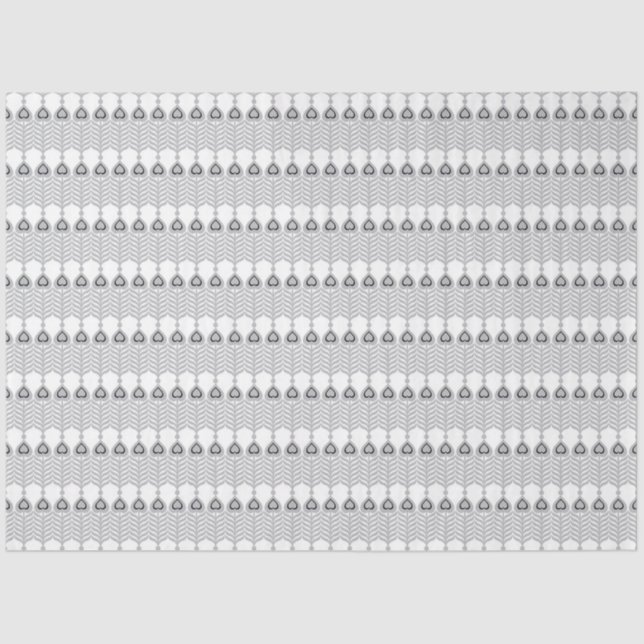 weißer Hintergrund mit Kreismuster Seidenpapier (Vorderseite)