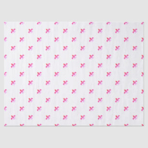 Weißer Hintergrund mit rosa Lilie Seidenpapier