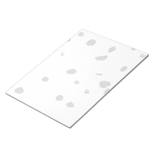 weißer Hintergrund mit vielen kleinen Punkten Notizblock (angewinkelt)