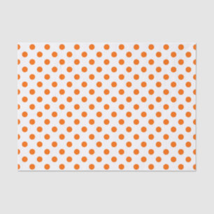 Weißer Hintergrund Orange Polka Dots Seidenpapier