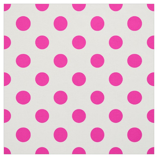 Weißer Hintergrund Rosa Polka Punkte Stoff (Muster)