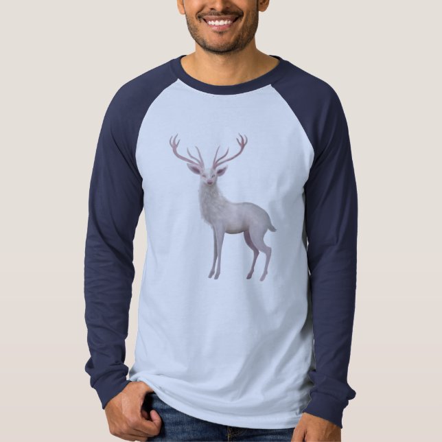 Weißer Hirsch T-Shirt (Vorderseite)