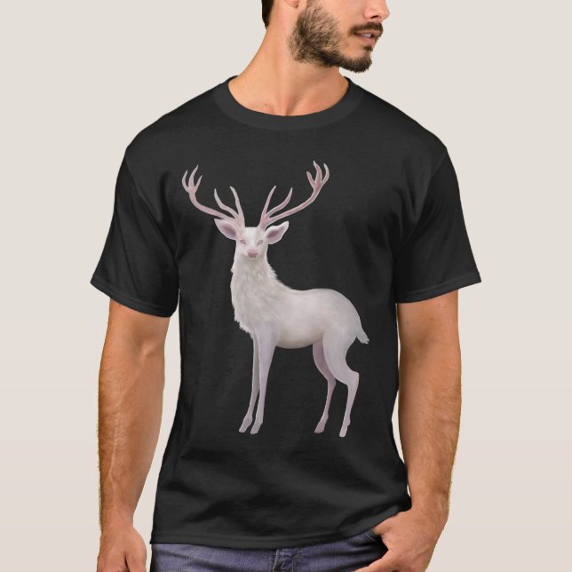 Weißer Hirsch T-Shirt (Vorderseite)